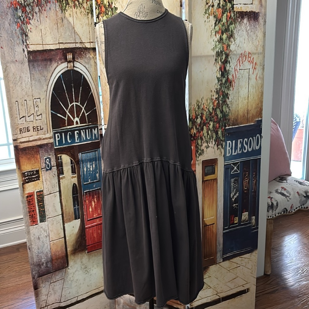 Free People Beach Sleeveless Dress, Washed Black, Size Small